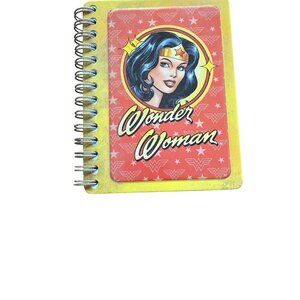 Wonder Woman Vintage Tin Spiral Address Book 4"x5" Red/Yellow DC Comics 1991